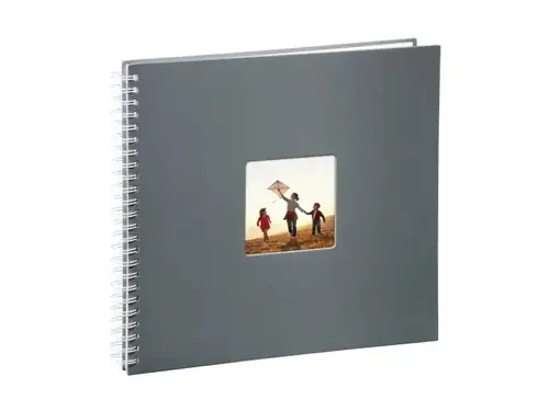 Fotoalbum Hama FINE ART, 50/36x32 - kroužková vazba, šedé, bílé listy