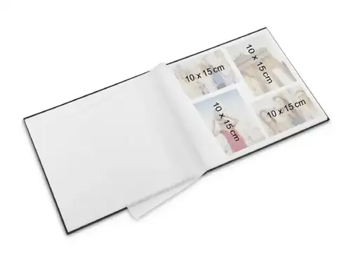 Fotoalbum Hama FINE ART, 50/36x32 - kroužková vazba, šedé, bílé listy