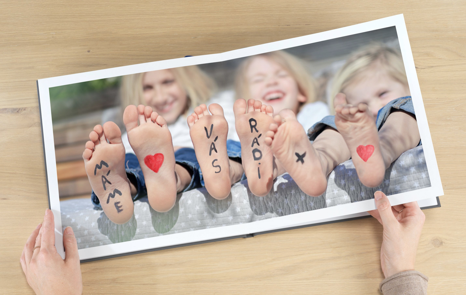 cele fotokniha, děti, xl kniha, formát XL, čtvercová fotokniha