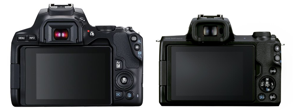 250D vs M50 ovládání