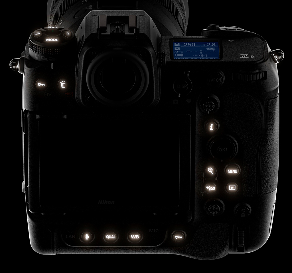 Nikon Z9 podsvícení tlačítek