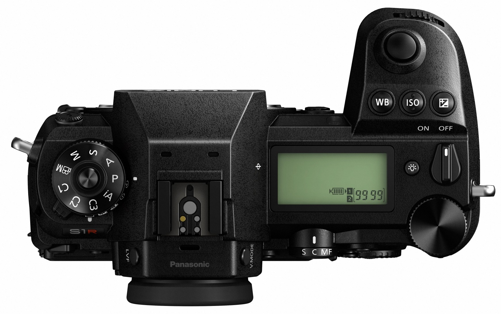 Panasonic S1R stavový displej