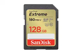 SanDisk Extreme SDXC 128GB 180 MB/s C10 V30 UHS-I U3