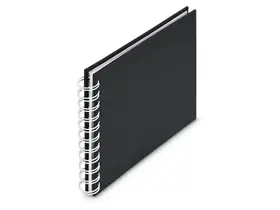 Hama album klasické spirálové FINE ART 18,5x15 cm, 30 stran, nová černá, bílé listy