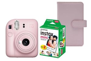 INSTAX Mini 12 pink + Colorfilm + album