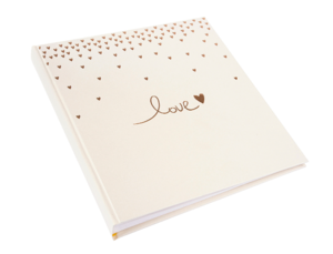 GOLDBUCH Svatební album Raining Hearts peach 30x31/60
