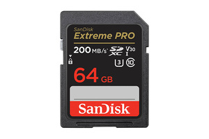 SanDisk SDXC Extreme Pro 64GB 200MB/s UHS-I C10 V30 U3