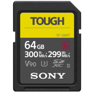 SONY SF64TG TOUGH PROFESSIONAL,CL10 UHS-II R300 W29