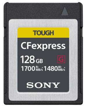 Sony Tough Cfexpress 128GB  (1700 MB/s (čtení), 1480 MB/s (zápis)