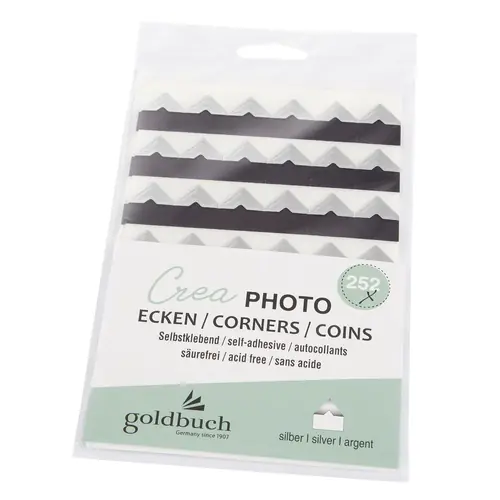 Goldbuch Crea PHOTO corners - stříbrné fotorůžky (252 ks)