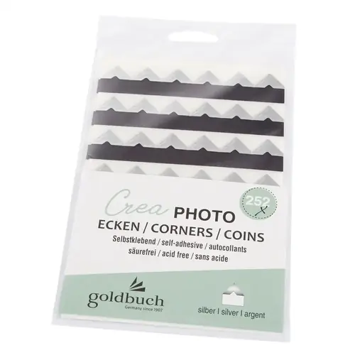 Goldbuch Crea PHOTO corners - stříbrné fotorůžky (252 ks)