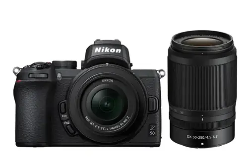 Nikon Z50 + 16-50mm DX + 50-250mm DX