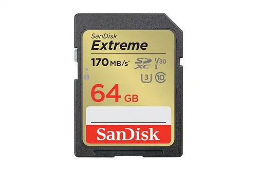 SanDisk SDXC Extreme 64GB 170MB/s UHS-I C10 V30 U3