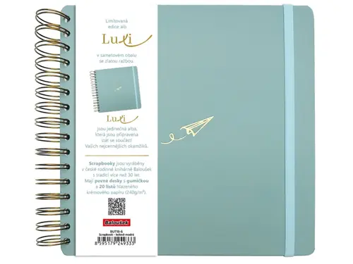 Fotoalbum Baloušek SCRAPBOOK LUXI, 40/21x21 - vlaštovka