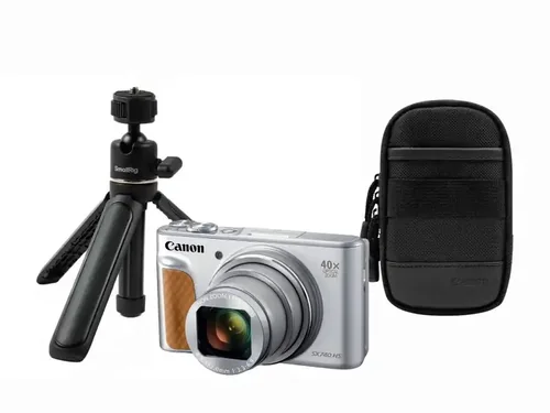 Canon PowerShot SX740 HS Lite, TRAVEL KIT (SR) - stříbrný
