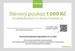 FOTOLAB voucher na nákup příslušentví v hodnotě 1000 Kč