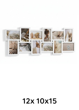Falc MULTIRÁM - pro 12 fotografií - Bílá, 10x15 x12