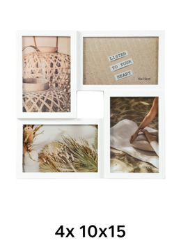 Falc MULTIRÁM - pro 4 fotografie - Bílá, 10x15 x4