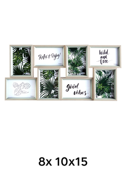 Falc MULTIRÁM - pro 8 fotografií  - Přírodní, 10x15 x8