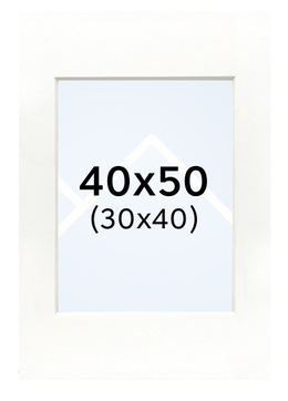 Focus Nordic – pasparta - Bílá, 30x40, 40x50