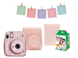 Fujifilm INSTAX Mini 11 růžový + Accessory kit + COLORFILM (20ks)