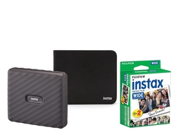Fujifilm instax Link WIDE™, šedá + Colorfilm (20ks) + album