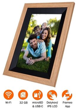 Rollei Smart Frame Wi-Fi 105 - digitální fotorámeček - Hnědá, 21,7 x 13,5