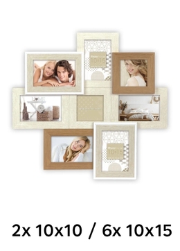 ZEP LIVIGNO - multirám - Přírodní, 10x10 x2 / 10x15 x6