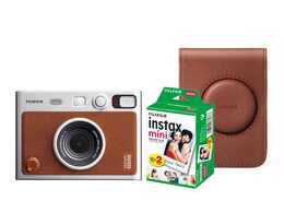 Fujifilm instax mini Evo™, hnědý + pouzdro + Colorfilm (2x10ks)