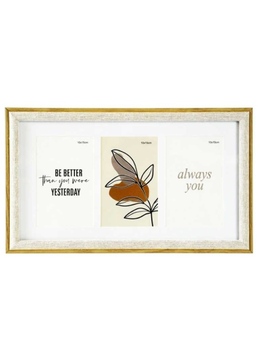 Falc MULTIRÁM - pro 3 fotografie - Hnědá, 10x15 x3