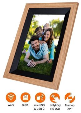Rollei Smart Frame Wi-Fi 105 - digitální fotorámeček - Hnědá, 21,7 x 13,5