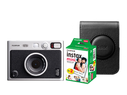 Fujifilm instax mini Evo™, černý + Colorfilm (20ks) + pouzdro