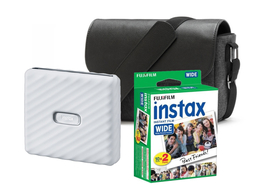 Fujifilm instax Link WIDE™, bílá + Colorfilm (20ks) + brašna