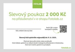 FOTOLAB voucher na nákup příslušentví v hodnotě 2000 Kč