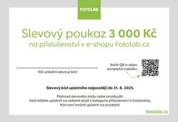 FOTOLAB voucher na nákup příslušentví v hodnotě 3000 Kč