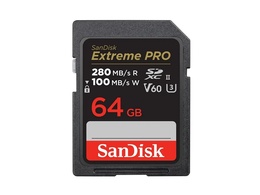 SanDisk Extreme PRO SDXC 64GB V60 280MB/s UHS-II (215491)