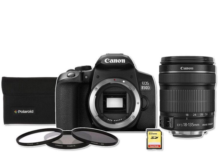 Canon EOS 850D + EF-S 18-135mm IS STM + sada filtrů Polaroid + 128GB karta