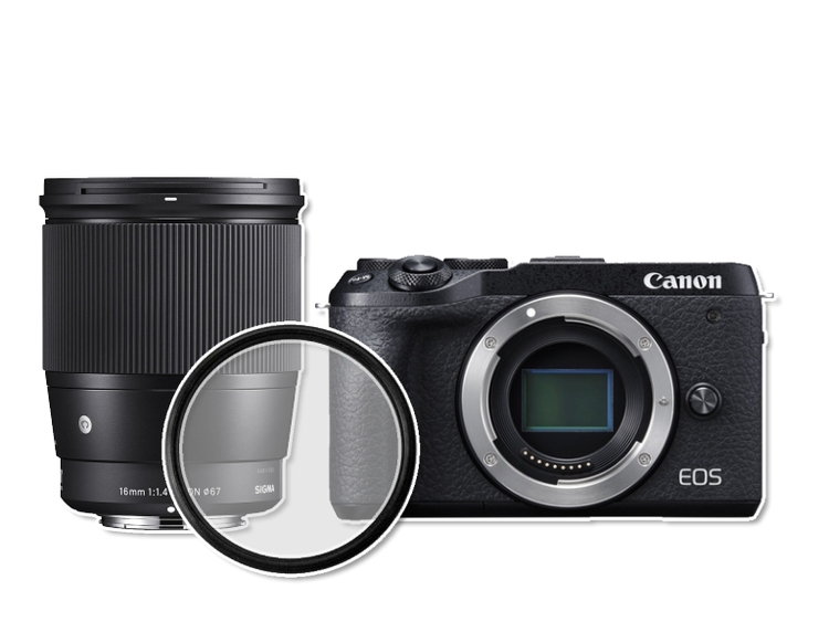 Canon EOS M6 Mark II + Sigma 16mm f/1.4 Contemporary + UV filtr
