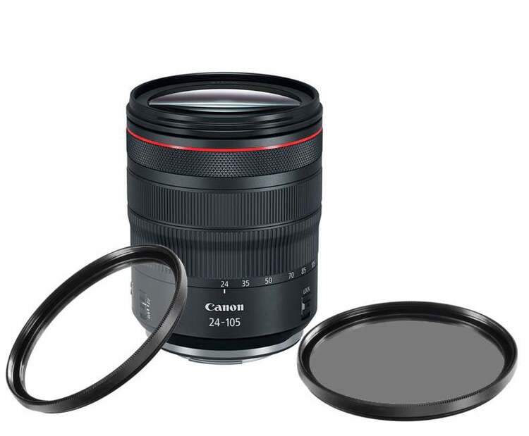 Canon RF 24-105mm f/4L IS USM + magnetická sada 2 filtrů (UV + CIR-POL)