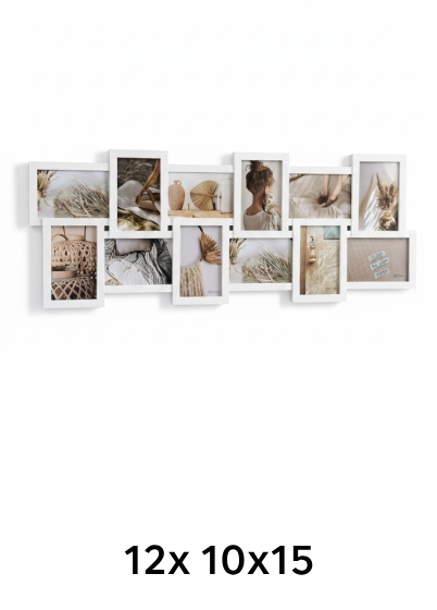 Falc MULTIRÁM - pro 12 fotografií - Bílá, 10x15 x12