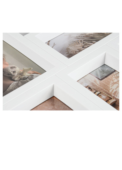 Falc MULTIRÁM - pro 6 fotografií - Bílá, 10x15 x3 / 13x18 x3