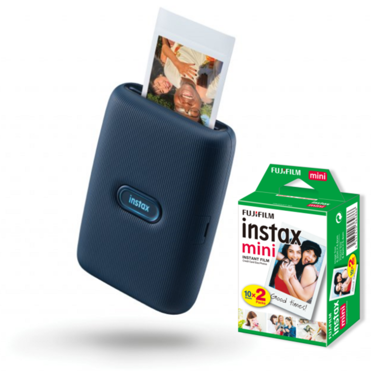 Fujifilm Instax Mini Link - modrá + COLORFILM Mini (2x10ks)