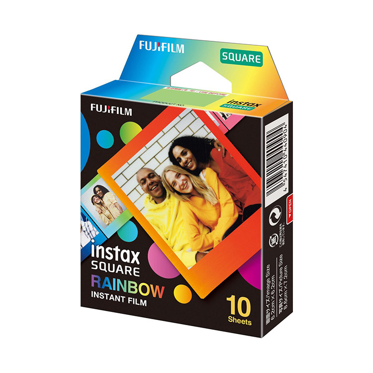 Fujifilm Instax SQUARE Rainbow Instant Film (10ks) - Rozbalené, Záruka 24 měsíců