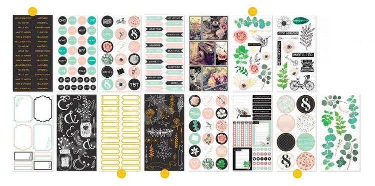 Fujifilm Stickerbook Vintage - blok samolepek, 30 listů