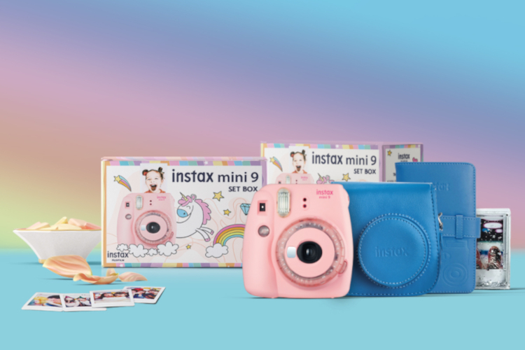 Fujifilm INSTAX MINI 9 BF Set 3 - Blue Clear Pink