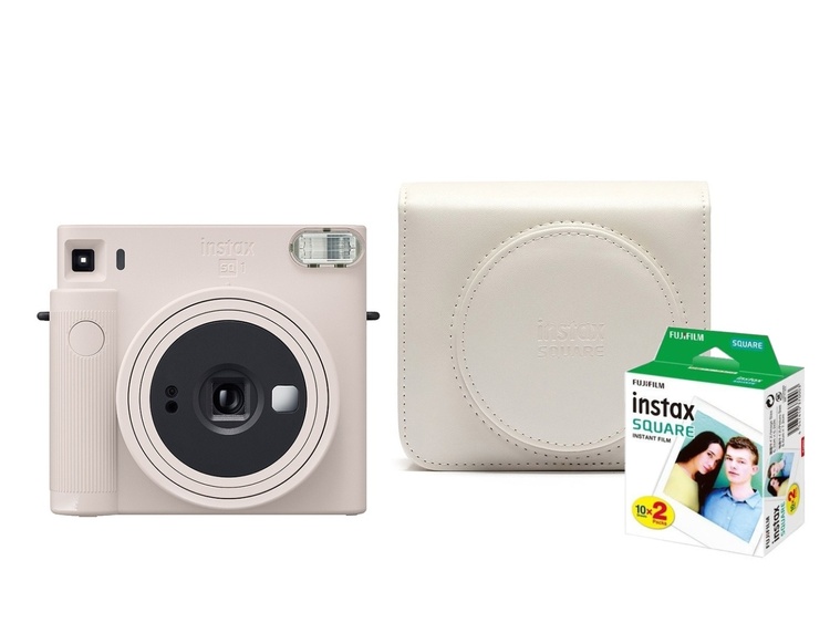 Fujifilm INSTAX SQ1 Chalk White + COLORFILM (20ks) + pouzdro