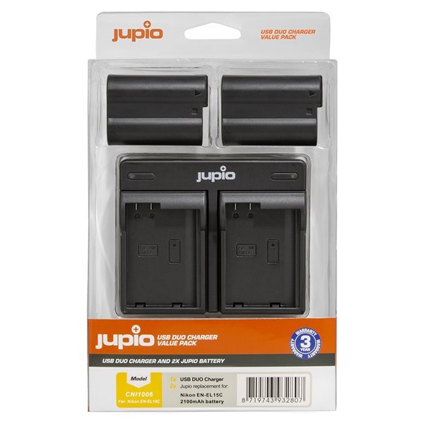 Jupio Set - 2x baterie EN-EL15C + nabíječka