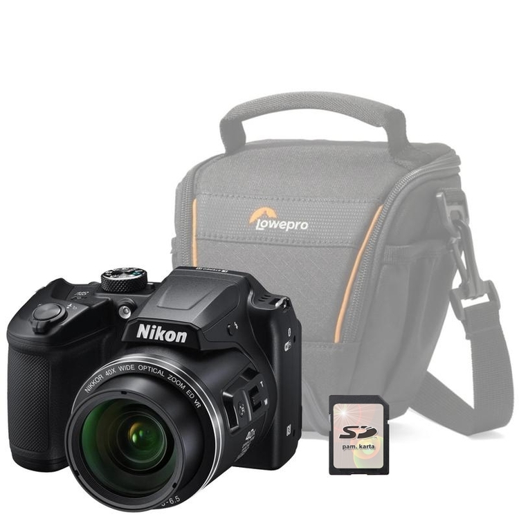 Nikon Coolpix B500 černý + brašna + 32GB karta