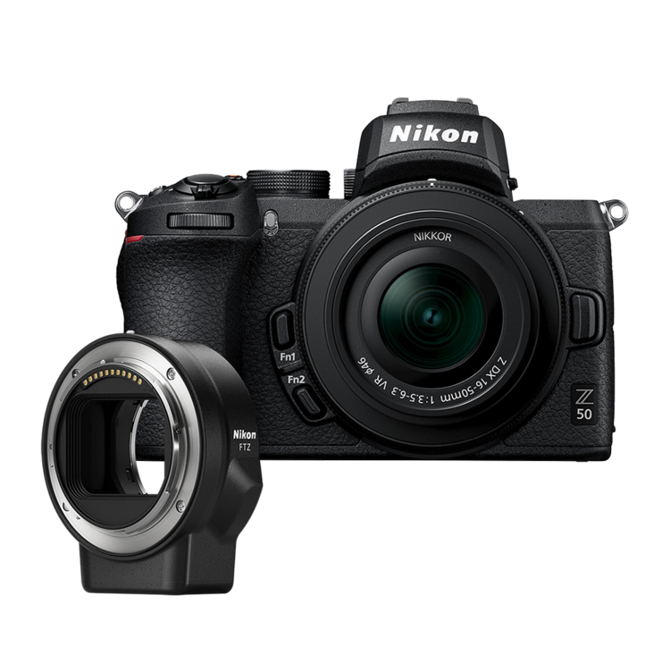 Nikon Z50 + 16-50mm DX + FTZ adapter