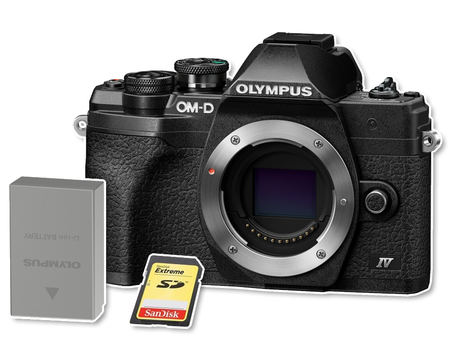 Olympus OM-D E-M10 Mark IV černý + 2. akumulátor + 64GB karta